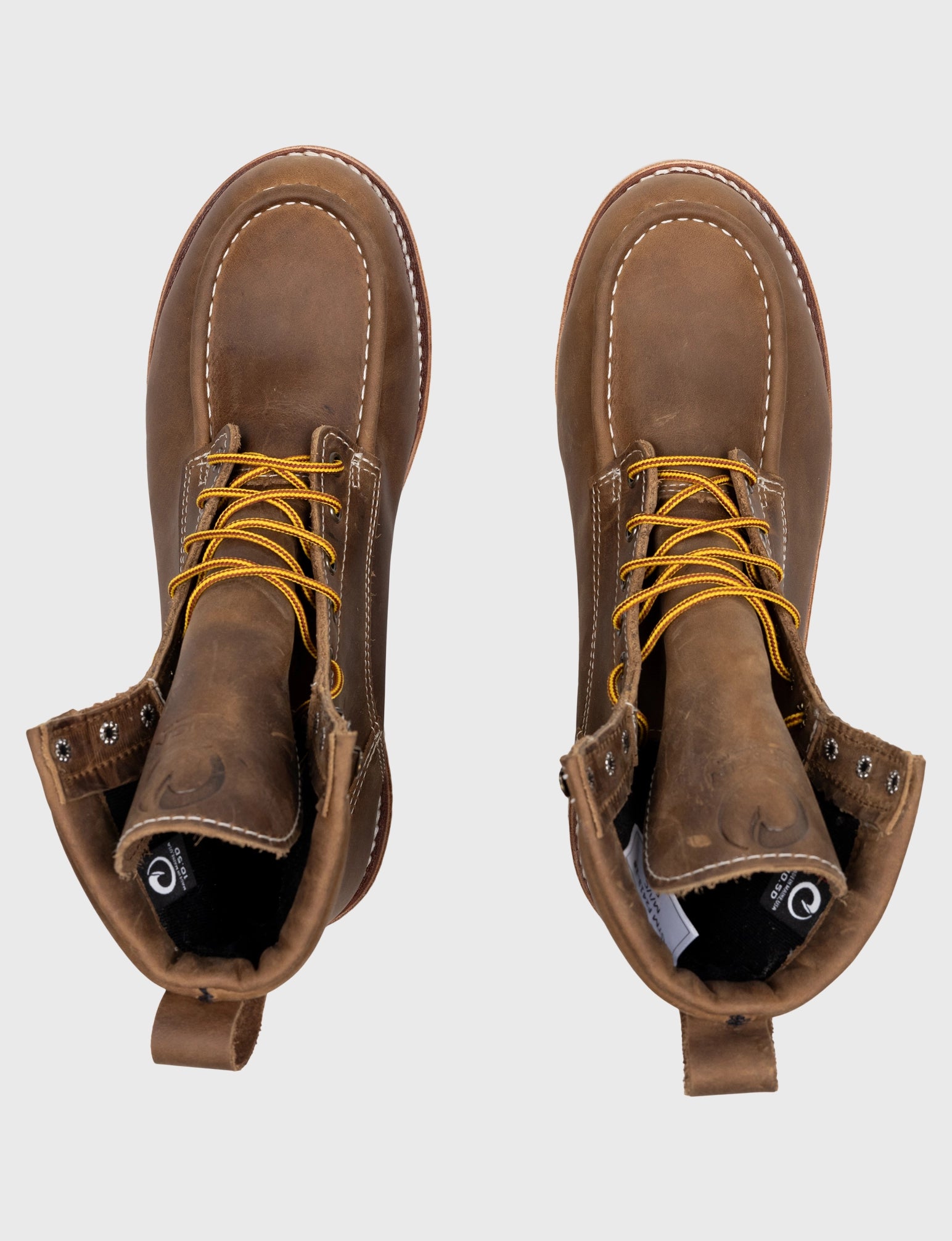 MAINE MOC STEEL TOE BOOT 8 - NATURAL WEDGE SOLE - Image 14