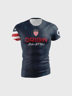 USA FLAG SS COMPRESSION FIT RASHGUARD