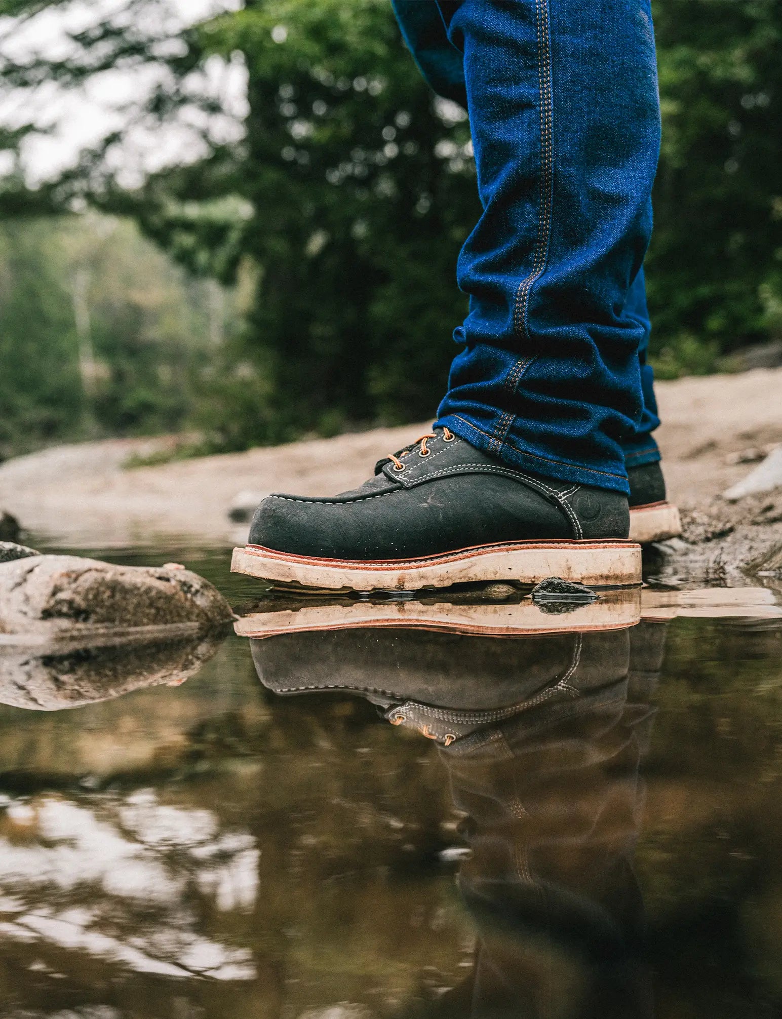 MAINE MOC TOE BOOT - NATURAL WEDGE SOLE - GRADED QUALITY - Image 8